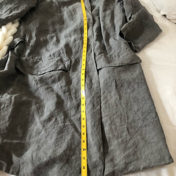 Annette Görtz oversized gray linen trench jacket - Picture 8 of 8